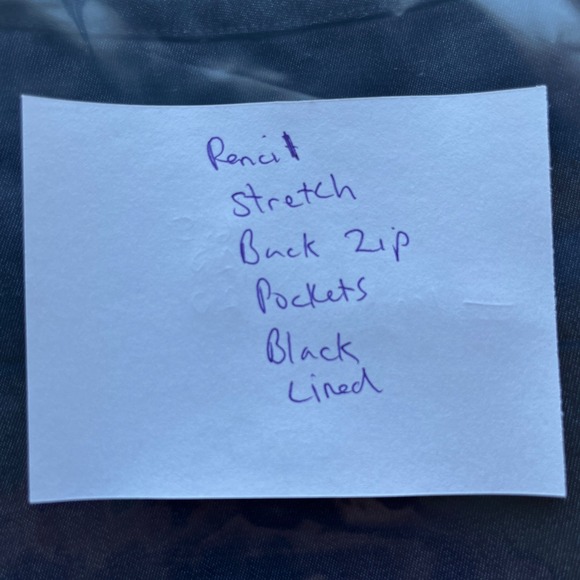 Merona Pencil Skirt Womens Size 12 Black Stretch‎ Career Casual Pockets Lined - Picture 9 of 9